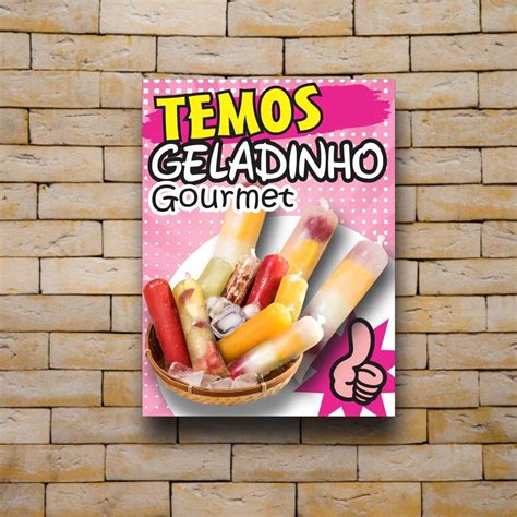 placa vende se geladinho|placa geladinho gourmet.